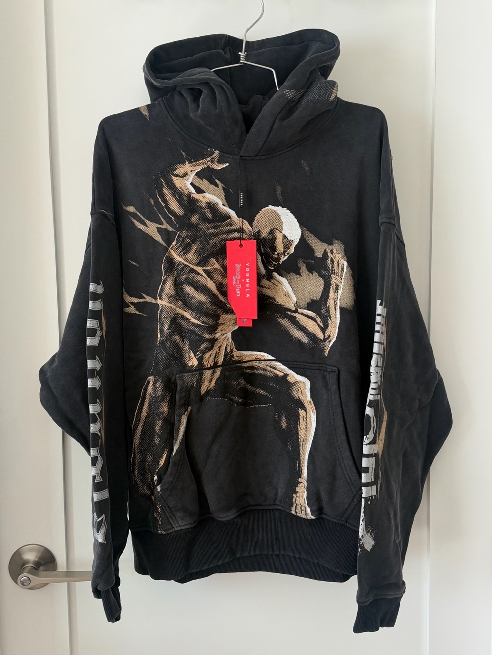 YoungLA x Attack on Titan hoodie Size Medium BNWT